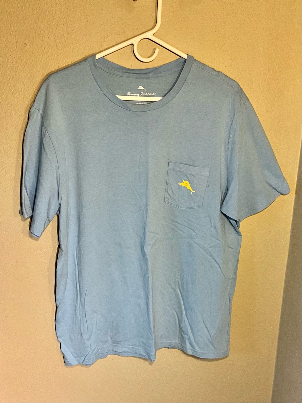 Tommy Bahama Light Blue Short-Sleeve Pocket T-Shirt L